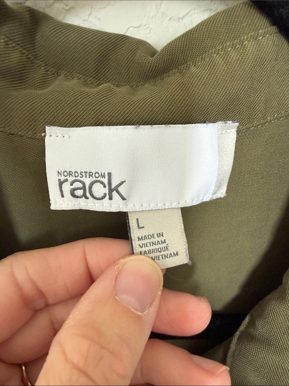 NORDSTROM RACK Olive Short Sleeve Shirt Dress - Picture 2 of 4